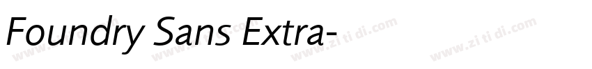 Foundry Sans Extra字体转换